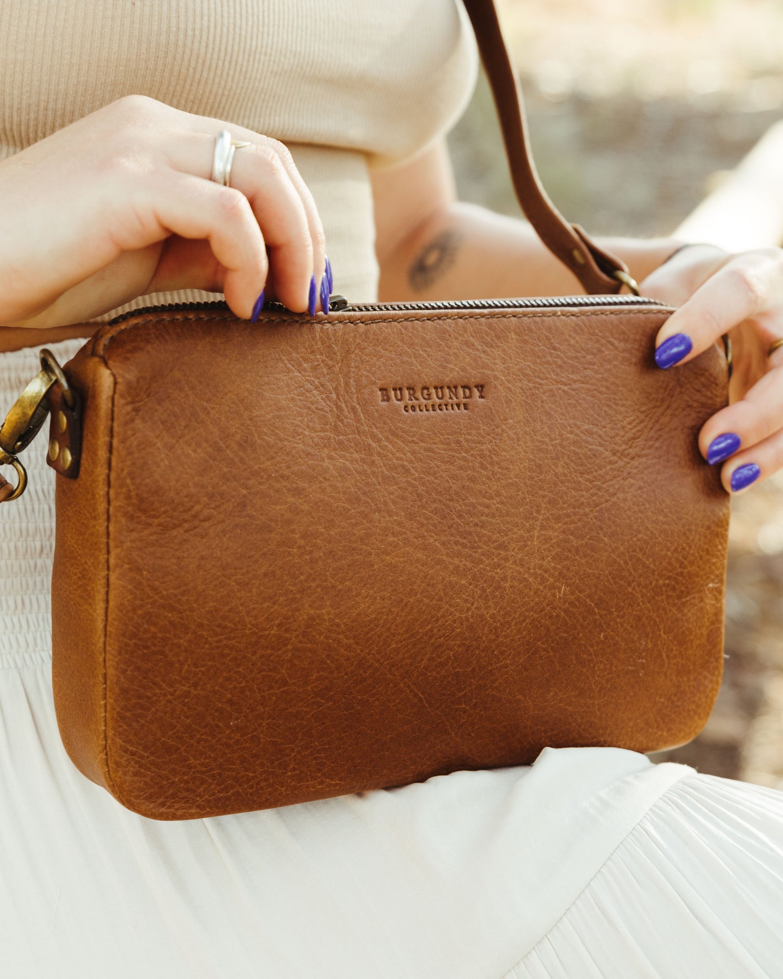 The Leather Sling Bag Burgundy Collective