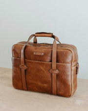 The Columbus Briefcase – Tobacco