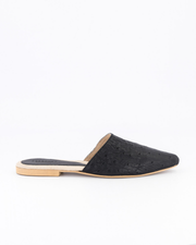Luna Mule Ostrich - Black