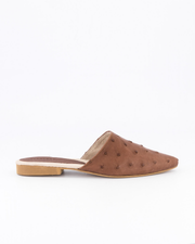Luna Mule Ostrich - Brown