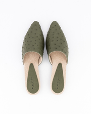 Luna Mule Ostrich - Olive