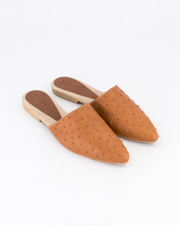 Luna Mule Ostrich - Tan
