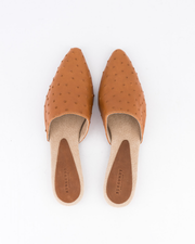 Luna Mule Ostrich - Tan